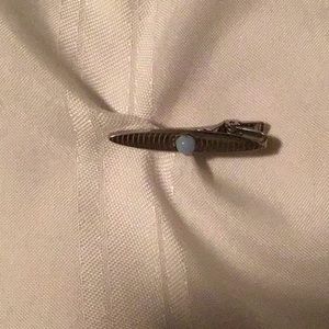 Ason men necktie clip used good condition silver